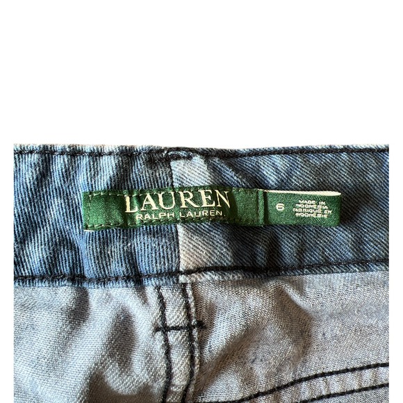 Lauren Ralph Lauren Womens Sz 6 Blue Indigo Tye Dye Premier Skinny Cropped Jean - Picture 6 of 7